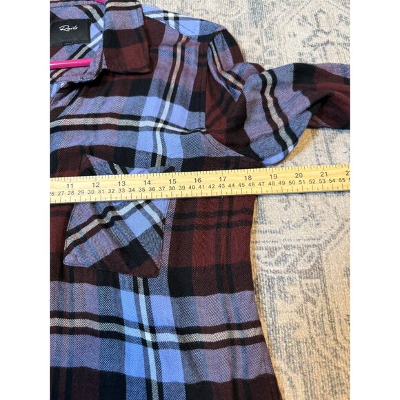 Rails Hunter Mulberry Plum Plaid Flannel Button Down Collared Shirt Small Soft - Picture 7 of 7